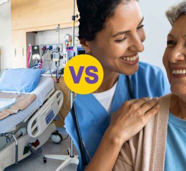 Elderly patient receiving home care services in Bangalore from caregiver